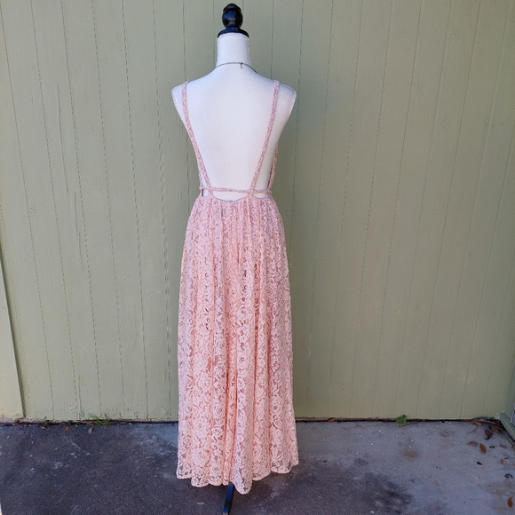 Reformation Pink Lace Montego Wrap Dress Sz XS - Picture 7 of 8